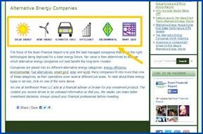 ALTERNATIVE ENERGY INDUSTRIES